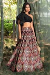 Rashika Sharma_Black Blouse Cotton Silk And Lehenga Dupion Silk Lining With _Online_at_Aza_Fashions