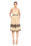 Buy_Rocky Star_Ivory Net Sequin Embroidered Tube Dress_at_Aza_Fashions