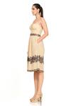Buy_Rocky Star_Ivory Net Sequin Embroidered Tube Dress_Online_at_Aza_Fashions