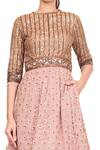 Shop_Rocky Star_Pink Net Embroidery Floral Round Dress  _Online_at_Aza_Fashions