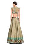 Shop_Rocky Star_Multi Color Brocade Floral Woven Lehenga Set_at_Aza_Fashions