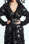 Buy_Rocky Star_Black Polyester Blend Sequin Embroidered Dress_Online_at_Aza_Fashions