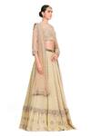 Rocky Star_Beige Organza Cord Embroidered Lehenga Set_Online_at_Aza_Fashions