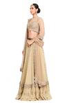 Buy_Rocky Star_Beige Organza Cord Embroidered Lehenga Set_Online_at_Aza_Fashions