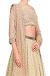 Shop_Rocky Star_Beige Organza Cord Embroidered Lehenga Set_Online_at_Aza_Fashions