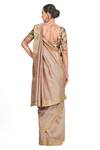 Shop_Rocky Star_Beige Chanderi Saree With Blouse_at_Aza_Fashions