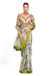 Buy_Rocky Star_Multi Color Organza Printed Saree With Blouse_at_Aza_Fashions