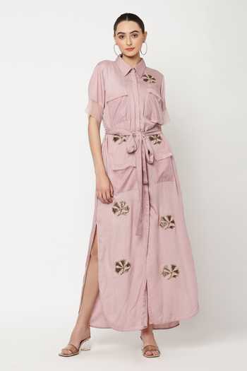 Muslin Lotus Collar Petal Dress