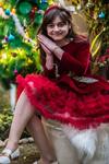 Buy_Hoity Moppet_Red Velvet, Net, Satin Bows Asymmetric Dress _Online_at_Aza_Fashions
