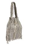 Lovetobag_Silver Embellished Ruche Potli Bag _Online_at_Aza_Fashions