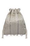 Buy_Lovetobag_Silver Embellished Ruche Potli Bag _Online_at_Aza_Fashions