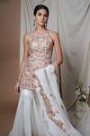 Tamanna Punjabi Kapoor_Ivory Raw Silk Embroidered Kurta Gharara Set_at_Aza_Fashions