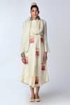 Rishi and Vibhuti_White Organic Cotton Midi Dress _Online_at_Aza_Fashions