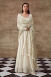 Buy Rishi and Vibhuti White Net, Organic Cotton Mirror Work U Neck Waterlily Anarkali And Dupatta Set at Aza Fashions Buy_Rishi and Vibhuti_White Net, Organic Cotton Mirror Work U Neck Waterlily Anarkali And Dupatta Set _at_Aza_Fashions