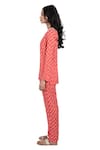 Buy_Monisha Jaising_Red Cotton Silk Printed Floral Round Kurta And Pant Set  _Online_at_Aza_Fashions