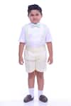 Buy_Ranikidswear_White Linen Suspenders Pant Set  _at_Aza_Fashions