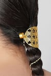 Buy_Zariin_Gold Plated Cutwork Hair Pin _Online_at_Aza_Fashions