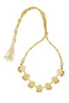 Buy_Zariin_Gold Plated Fresh Water Pearls Cutwork Choker _at_Aza_Fashions