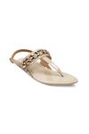 Shop_Crimzon_Beige Embroidered Ankle Strap Sandals_at_Aza_Fashions