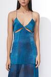 Shop_Saaksha & Kinni_Blue Chiffon, Satin Cutout Maxi Dress_Online_at_Aza_Fashions