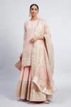 Buy_Sheetal Batra_Pink Kurta And Gharara: Chanderi Silk Banarasi; Dupatta: Erina Set For Women_at_Aza_Fashions
