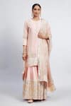 Buy_Sheetal Batra_Pink Kurta And Gharara: Chanderi Silk Banarasi; Dupatta: Erina Set For Women_Online_at_Aza_Fashions