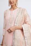Sheetal Batra_Pink Kurta And Gharara: Chanderi Silk Banarasi; Dupatta: Erina Set For Women_at_Aza_Fashions