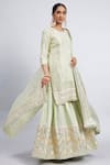 Sheetal Batra_Green Kurta And Gharara Chanderi Banarasi Dupatta Erina Set _Online_at_Aza_Fashions