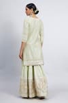 Shop_Sheetal Batra_Green Kurta And Gharara Chanderi Banarasi Dupatta Erina Set _at_Aza_Fashions