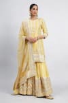 Buy_Sheetal Batra_Yellow Kurta And Gharara Chanderi Banarasi Dupatta Erina Set _at_Aza_Fashions