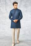 Buy_Anita Dongre_Blue Cotton Aveer Kurta _Online_at_Aza_Fashions