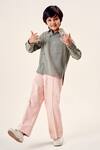 Buy_Little Luxury_Pink Cargo Pant For Boys_at_Aza_Fashions