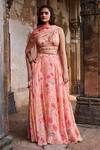 Buy Anita Dongre Pink Silene Lehenga Set at Aza Fashions Buy_Anita Dongre_Pink Silene Lehenga Set_at_Aza_Fashions