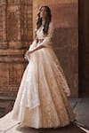 Anita Dongre_White Wild Herons Lehenga Set_Online_at_Aza_Fashions