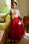 Buy_Panchhi By Kanupriya Tibrewala_White , Organza, Net Gota Patti Embroidered Blouse And Lehenga Set _at_Aza_Fashions