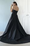 Shop_Shivani Awasty_Black Silk Tafetta Bandeau Ballgown _at_Aza_Fashions