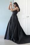 Shivani Awasty_Black Silk Tafetta Bandeau Ballgown _Online_at_Aza_Fashions