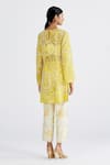 Megha Bansal_Yellow Silk Organza Embroidered Zardozi Noor Vrit Kurta And Pant Set _Online_at_Aza_Fashions