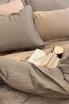 Buy_Sadyaska_Beige 300tc Cotton And Fabric Honeycomb Pattern Duvet Cover_Online_at_Aza_Fashions