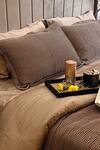 Buy_Sadyaska_Beige 300tc Cotton And Fabric Honeycomb Pattern Duvet Cover Set_at_Aza_Fashions