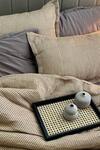 Buy_Sadyaska_Brown 300tc Cotton And Fabric Honeycomb Pattern Duvet Cover _Online_at_Aza_Fashions