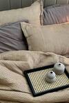 Buy_Sadyaska_Brown 300tc Cotton And Fabric Honeycomb Pattern Duvet Cover Set _Online_at_Aza_Fashions