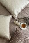 Buy_Sadyaska_Beige 100% Cotton Quilted Reversible Bedspread Set_Online_at_Aza_Fashions
