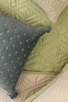 Sadyaska_Beige Fabric Cvc And Filling 100% Polyester Quilted Reversible Bedspread Set _Online_at_Aza_Fashions