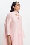 Buy_Simrita Arora_Pink Silk Embroidery Round Embellished Straight Kurta Set _Online_at_Aza_Fashions