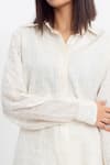 Shop_Simrita Arora_White Silk Embellished Collared Neck Shirt _Online_at_Aza_Fashions