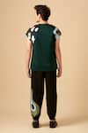 Shop_Siddhant Agrawal_Green Single Scuba Applique T-shirt _at_Aza_Fashions