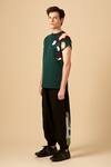 Buy_Siddhant Agrawal_Green Single Scuba Applique T-shirt _Online_at_Aza_Fashions