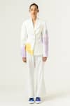 Buy_Siddhant Agrawal_White Velvet Satin And Banana Crepe Lining Embellished Blazer _Online_at_Aza_Fashions