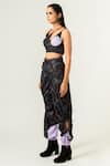 Buy_Siddhant Agrawal Label_Black Poly Lycra Embroidery Round Embellished Crop Top  _Online_at_Aza_Fashions